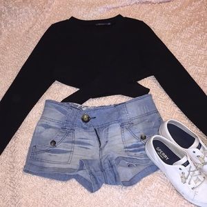 Black crop top